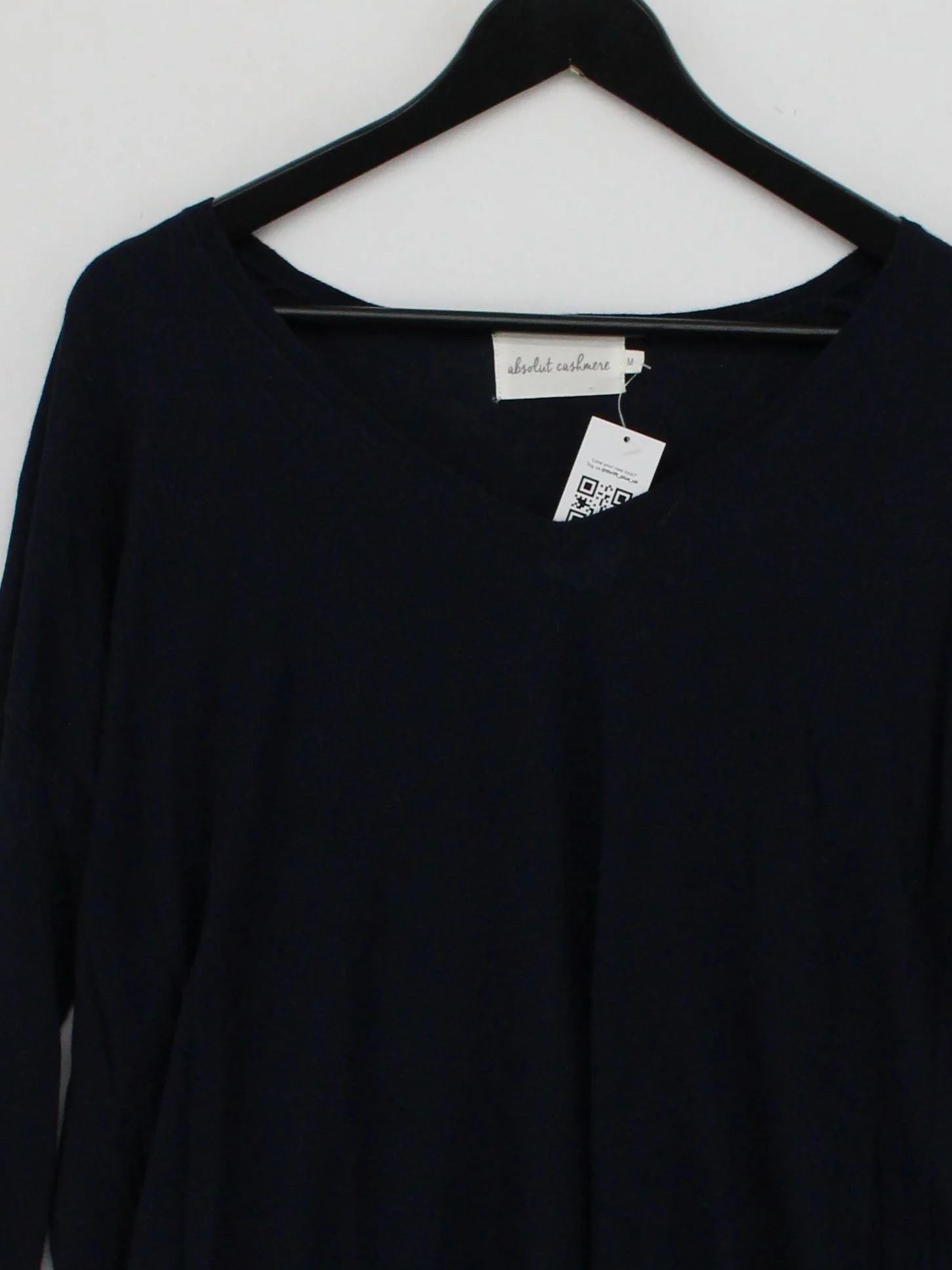 Absolut Cashmere Women's Jumper M Blue Cashmere with Other V-Neck Pullover - Image 3