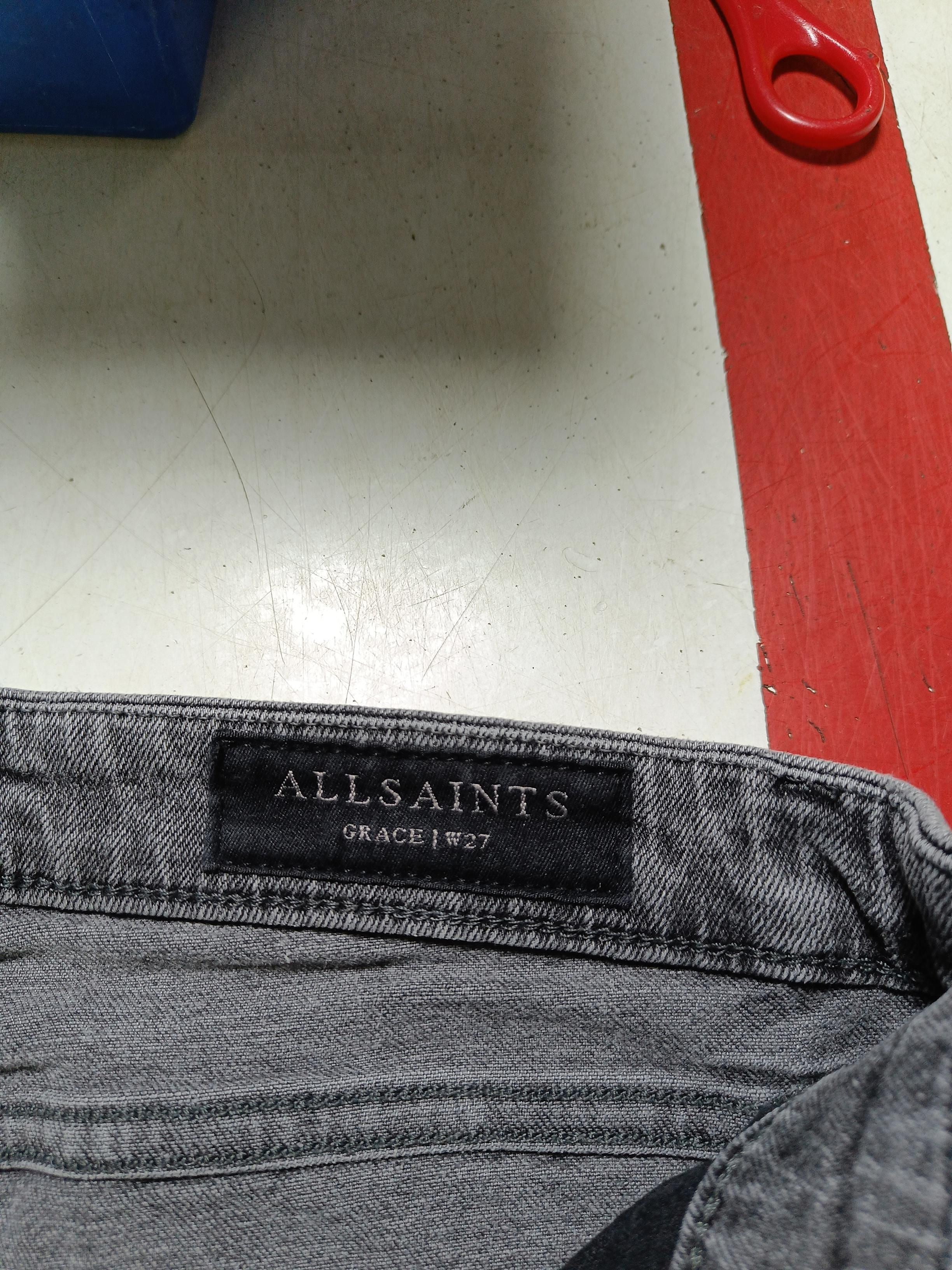 AllSaints Women's Jeans W 27 in Grey Cotton with Elastane Skinny - Image 5