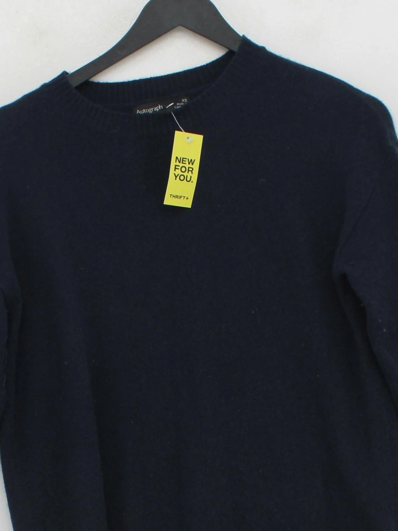 Autograph Men's Jumper XS Blue 100% Cashmere Crew Neck Pullover - Image 3