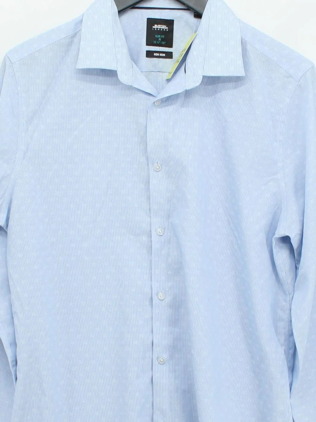 Burton Men's Shirt M Blue Striped 100% Cotton Basic - Image 3