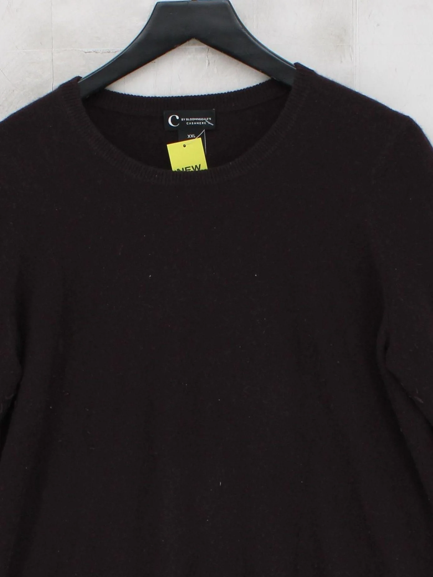 C By Bloomingdale's Men's Jumper XXL Brown 100% Cashmere Crew Neck Pullover - Image 3