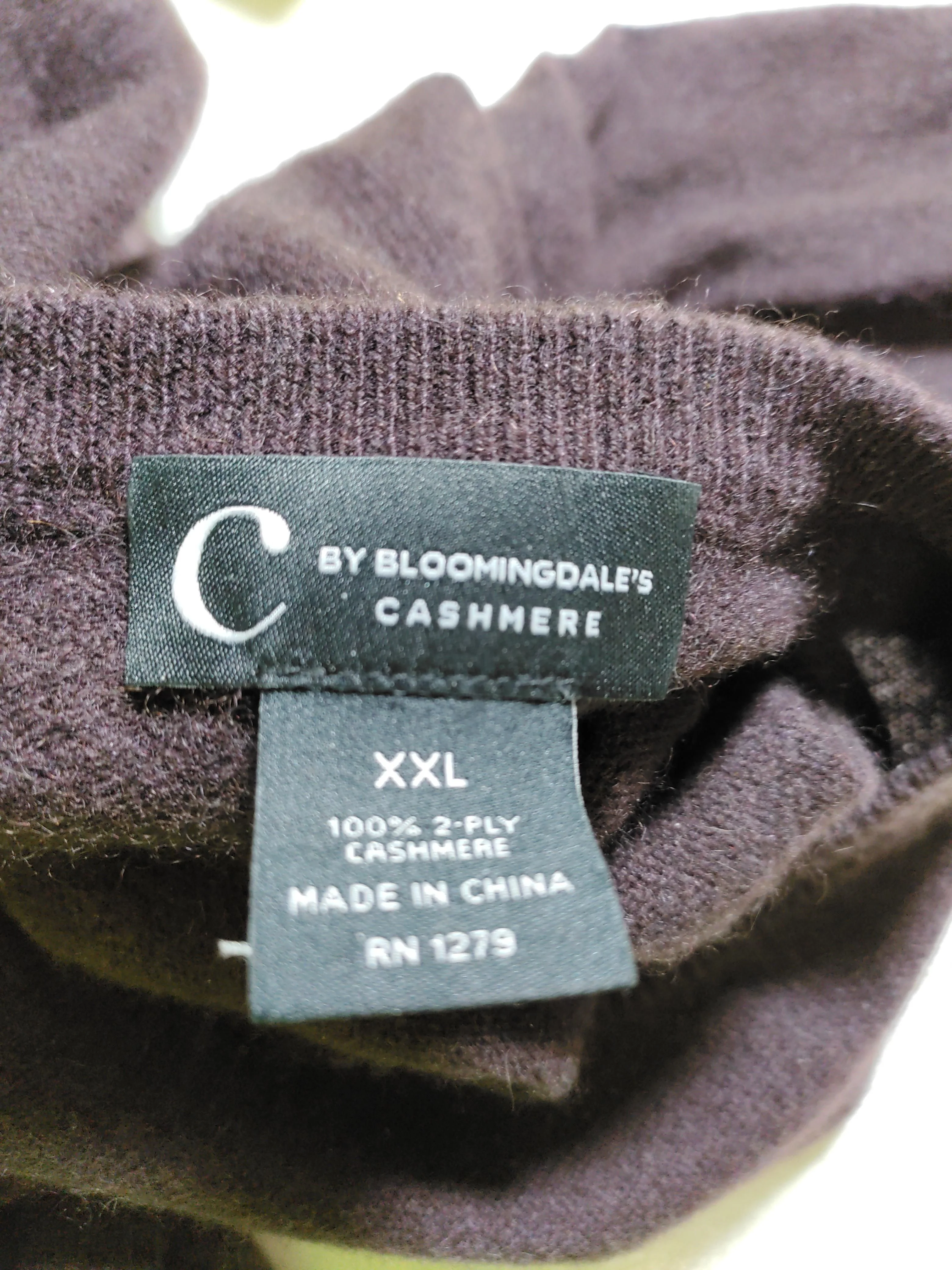 C By Bloomingdale's Men's Jumper XXL Brown 100% Cashmere Crew Neck Pullover - Image 6