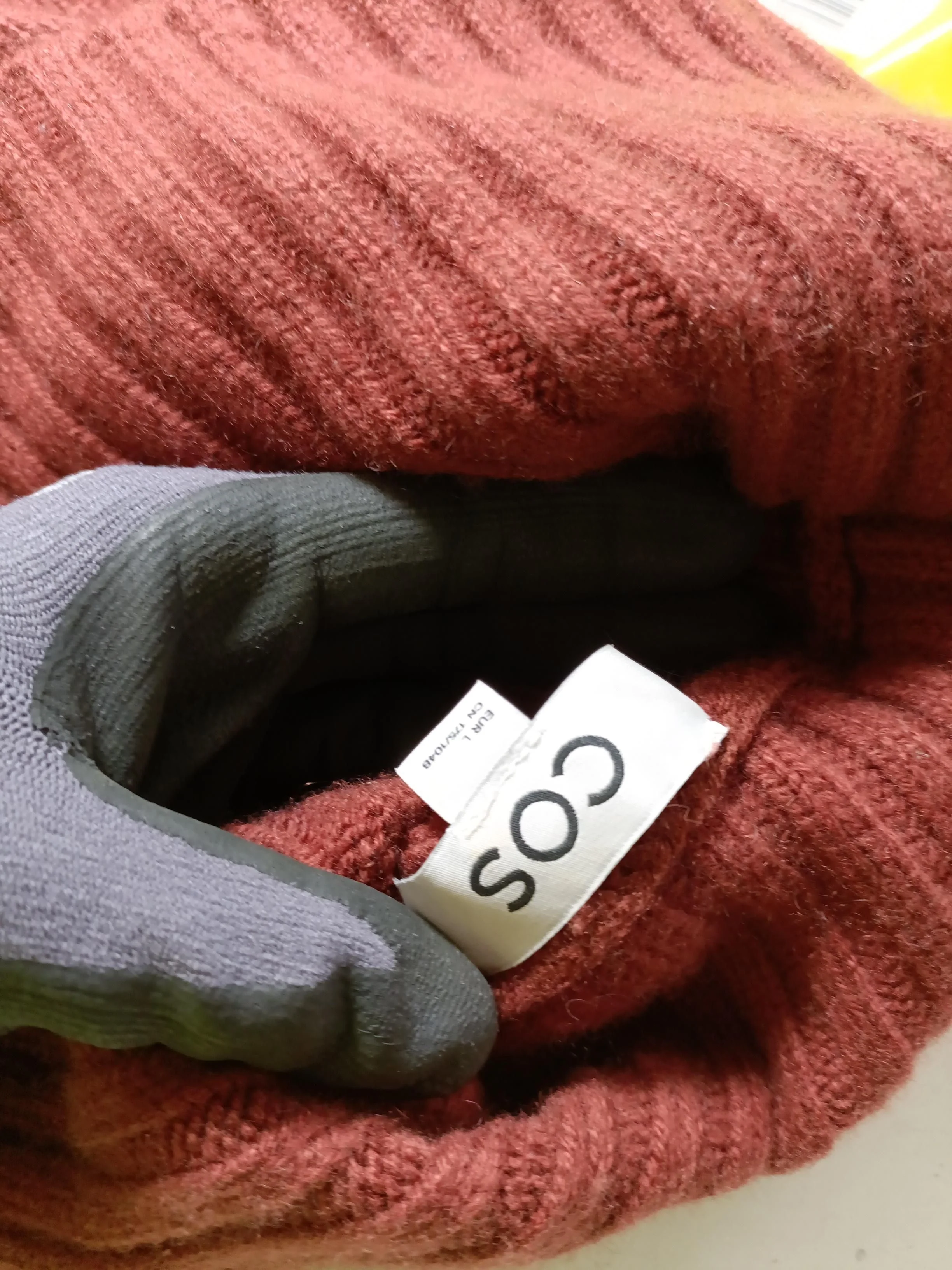 COS Women's Jumper L Brown Cashmere with Polyamide Roll Neck Pullover - Image 5