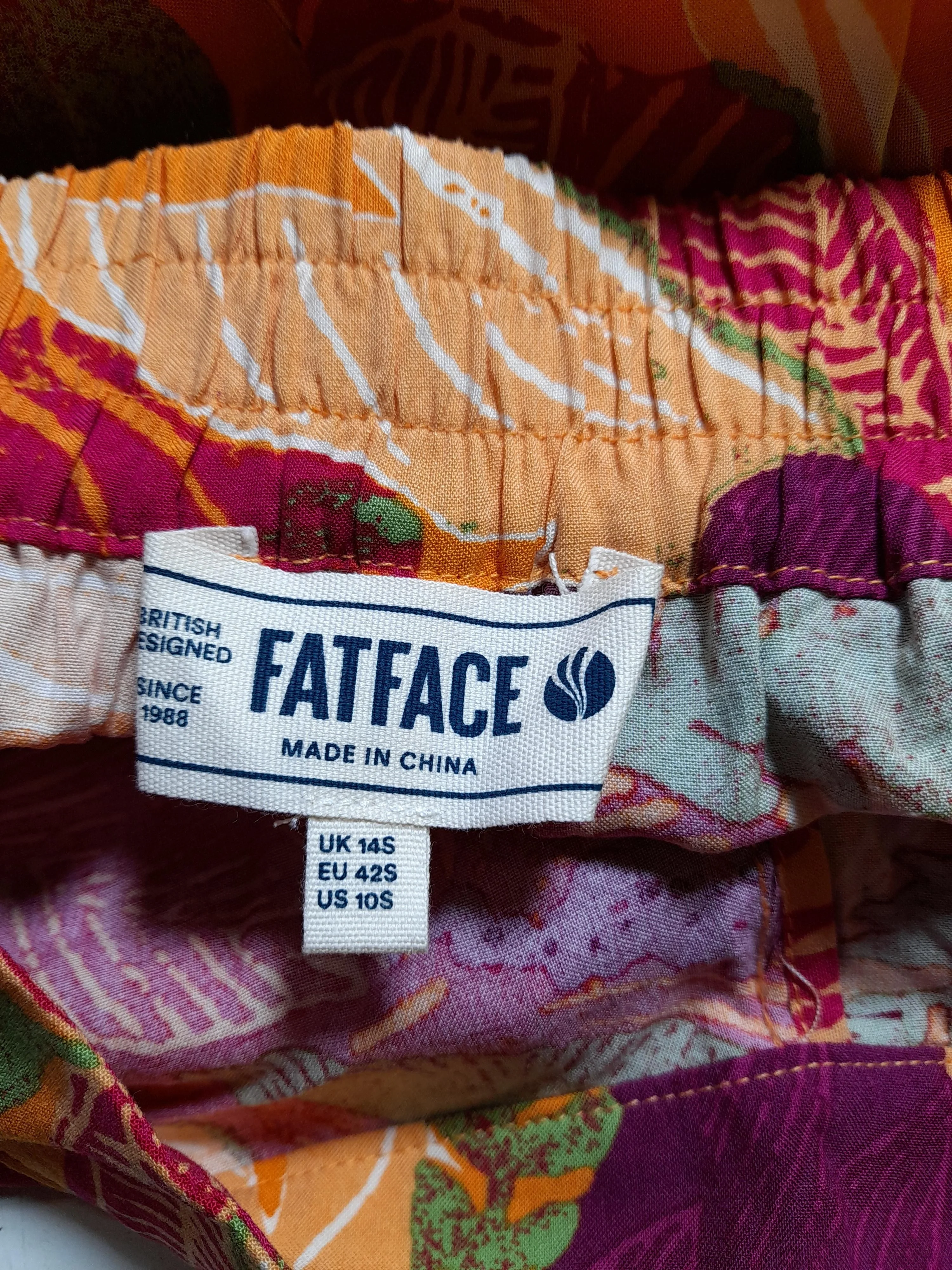 Fat Face Women's Trousers UK 14 Multi Floral 100% Viscose Wide-Leg Chino - Image 5