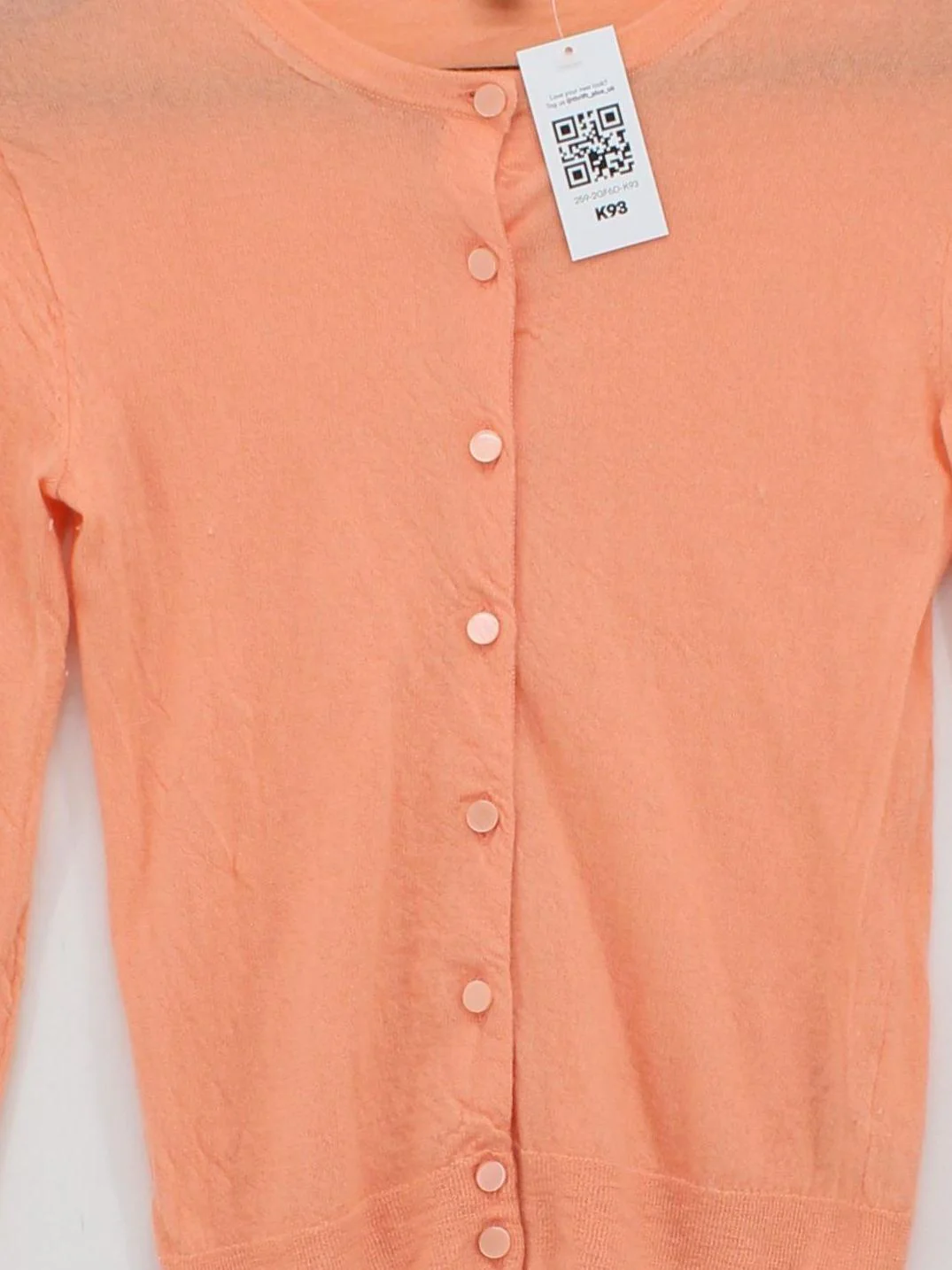J. Crew Women's Cardigan XXS Orange 100% Cashmere Round Neck Cardigan - Image 3