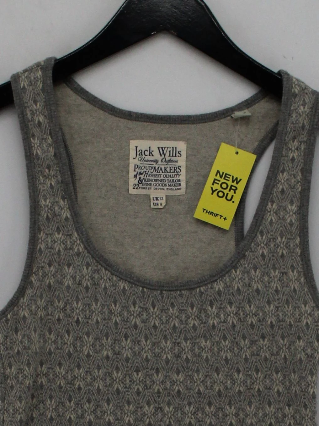 Jack Wills Women's T-Shirt UK 12 Grey Cotton with Elastane Basic - Image 3