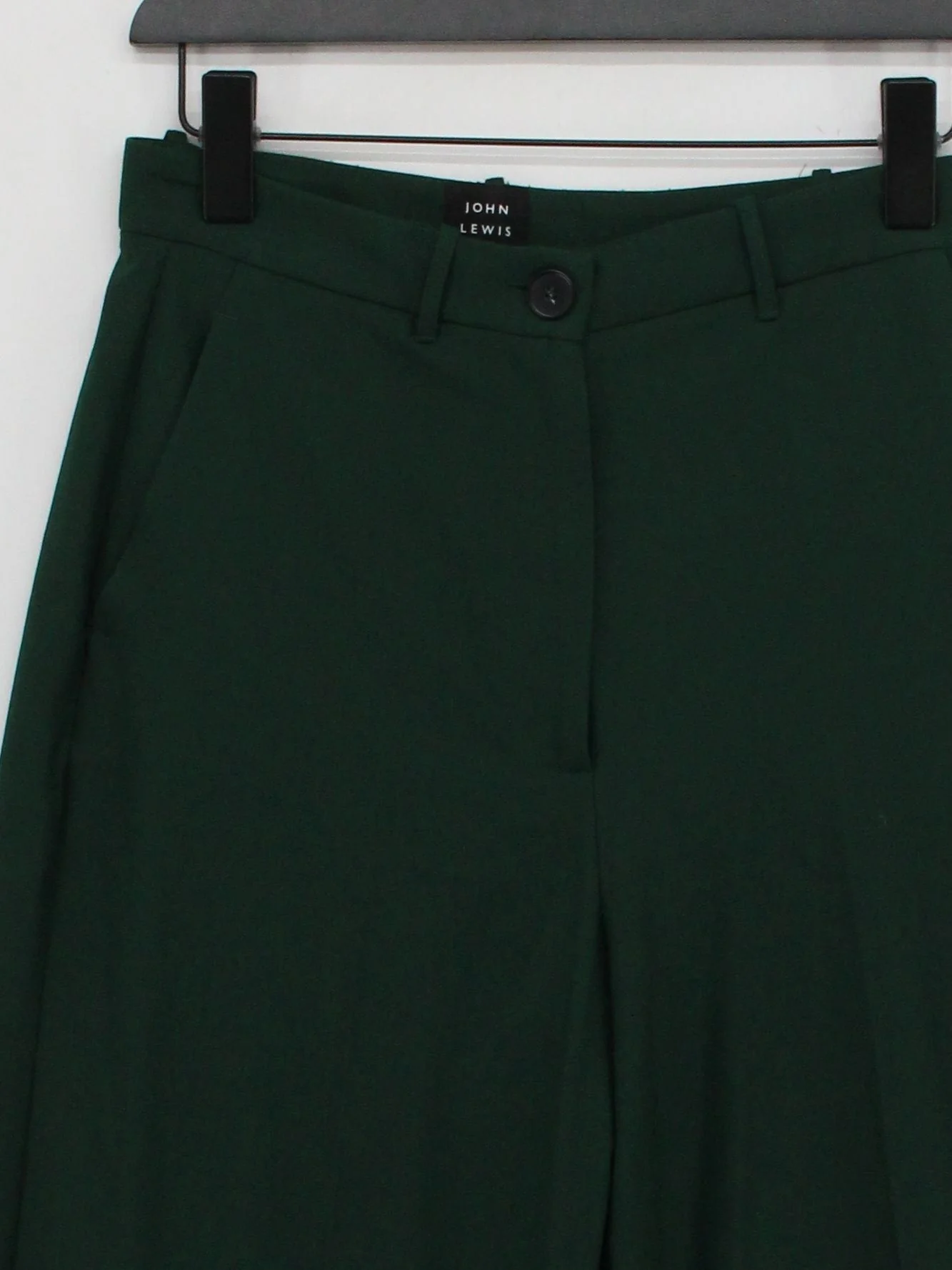 John Lewis Women's Trousers UK 8 Green Polyester with Viscose, Elastane Chino - Image 3