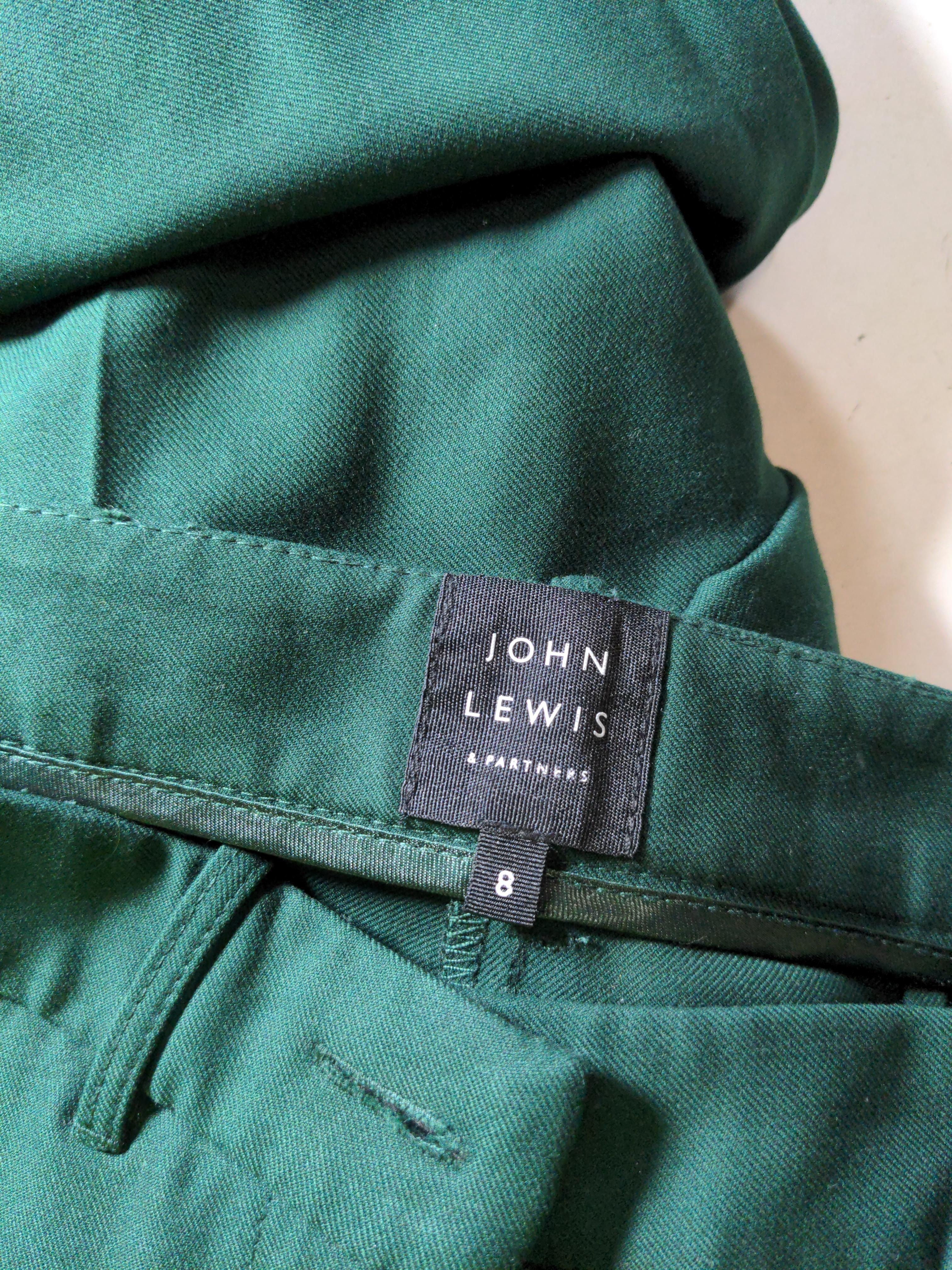 John Lewis Women's Trousers UK 8 Green Polyester with Viscose, Elastane Chino - Image 5