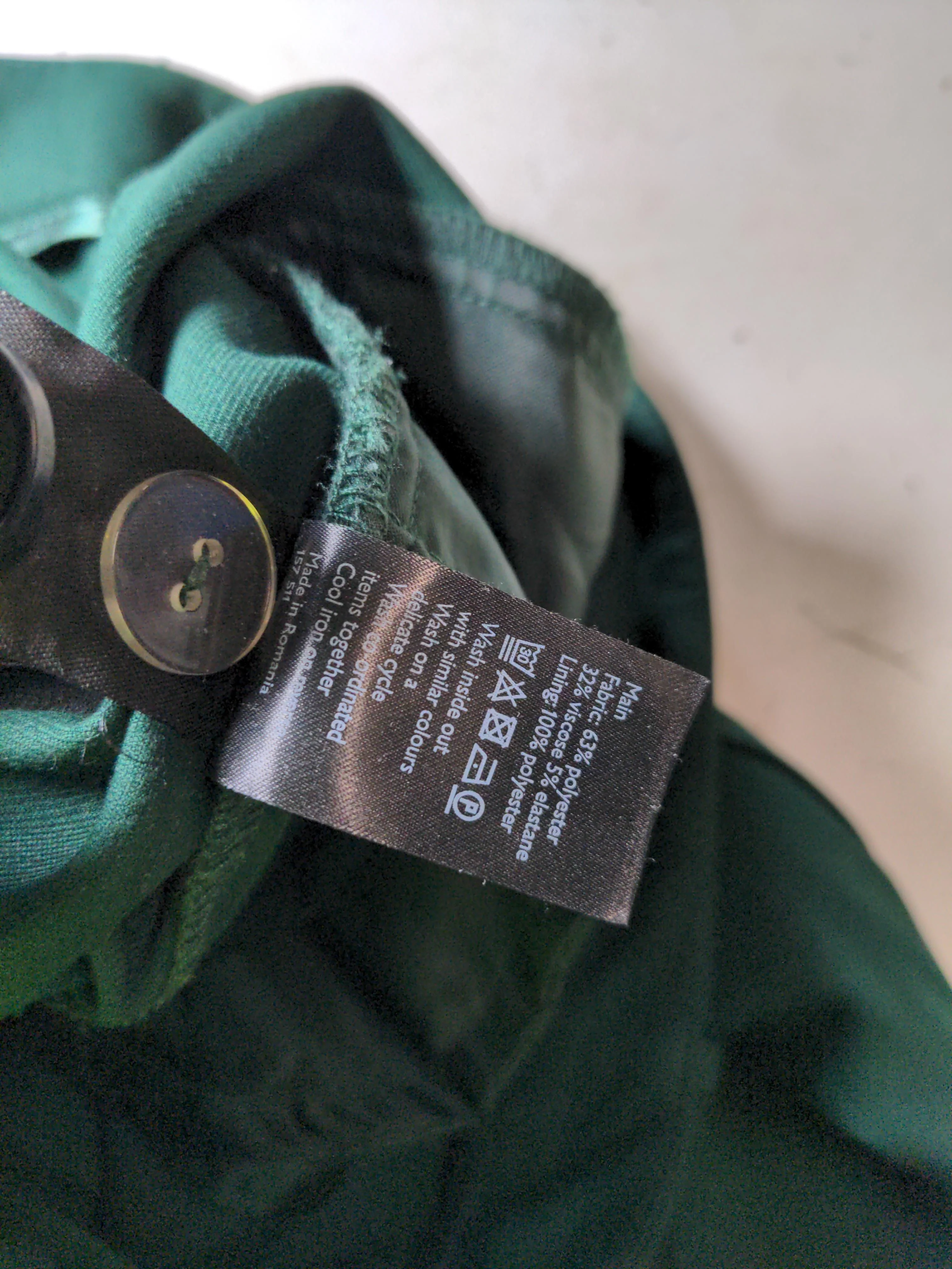 John Lewis Women's Trousers UK 8 Green Polyester with Viscose, Elastane Chino - Image 6