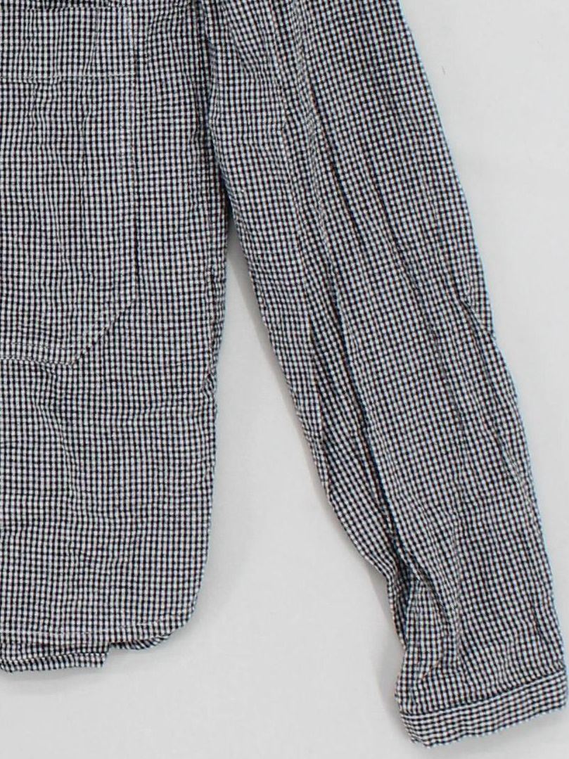 Le Mont ST Michel Men's Shirt S Grey Checkered 100% Cotton Basic - Image 4