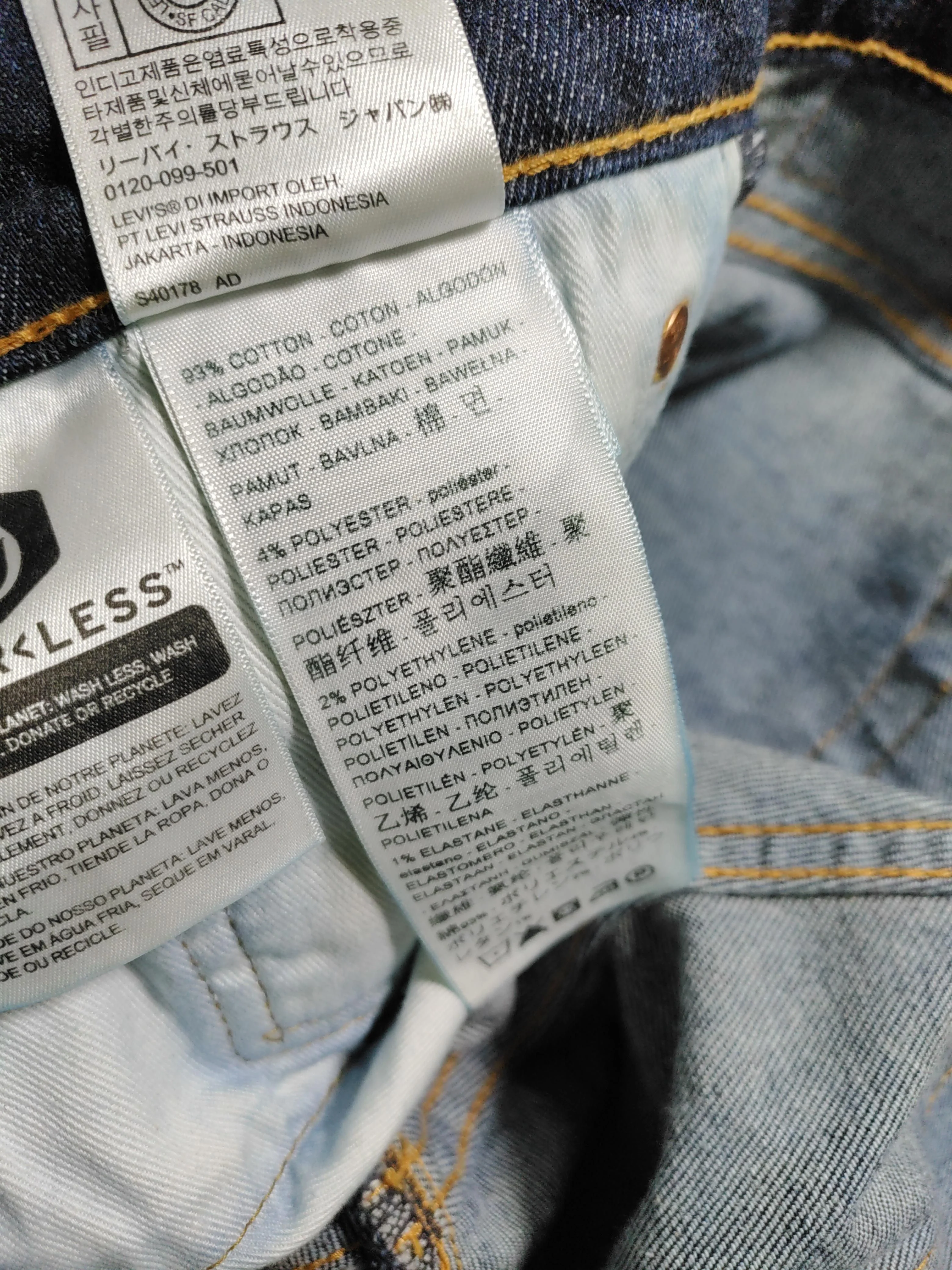 Levi’s Men's Jeans W 32 in Blue Cotton with Polyester, Elastane Straight - Image 6