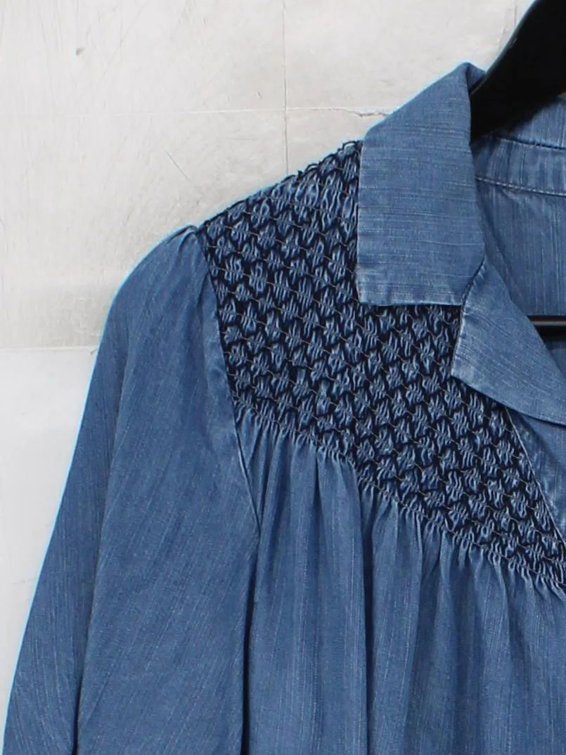 Oliver Bonas Women's Shirt UK 10 Blue 100% Lyocell Modal Basic - Image 4