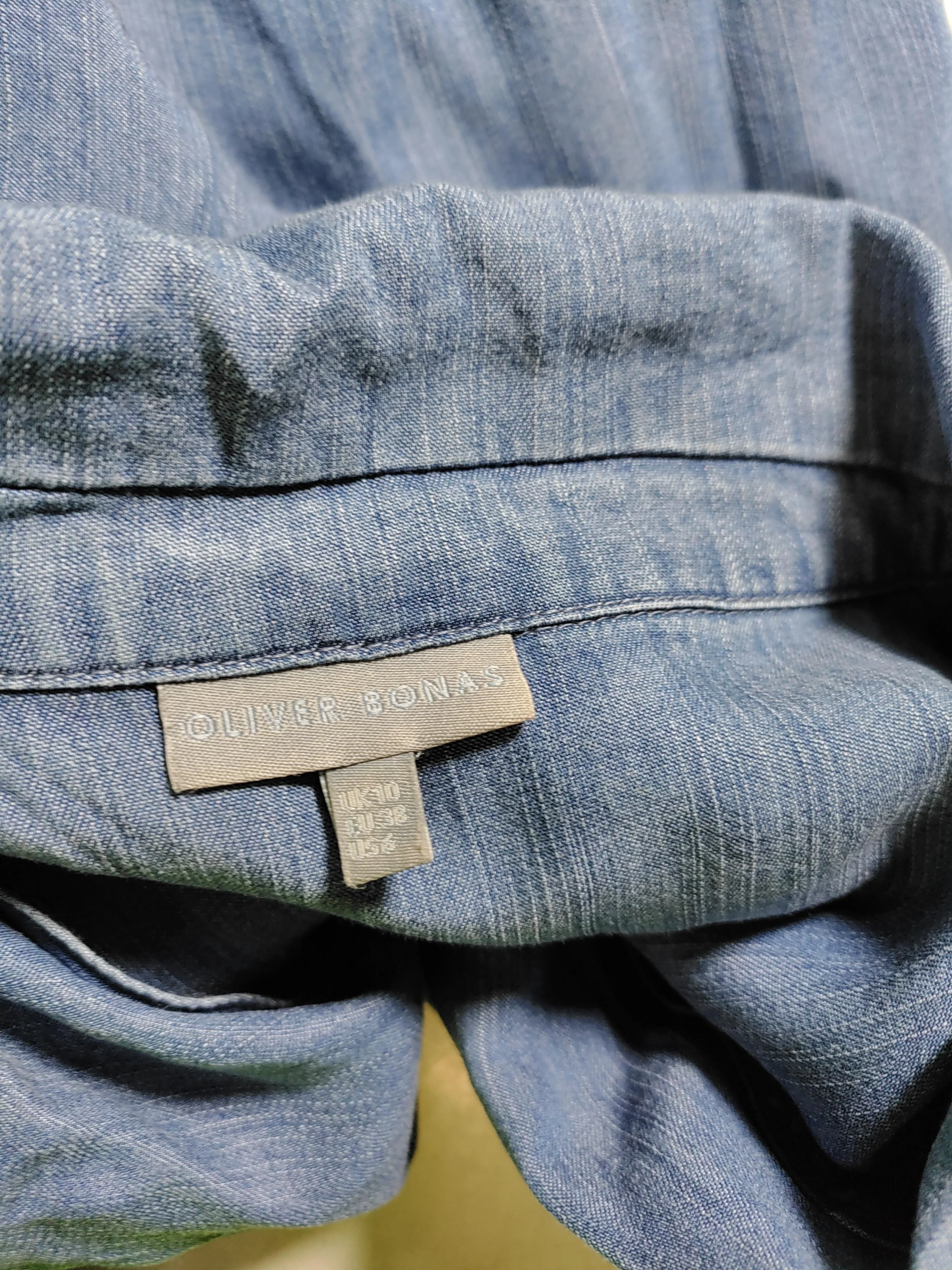 Oliver Bonas Women's Shirt UK 10 Blue 100% Lyocell Modal Basic - Image 6