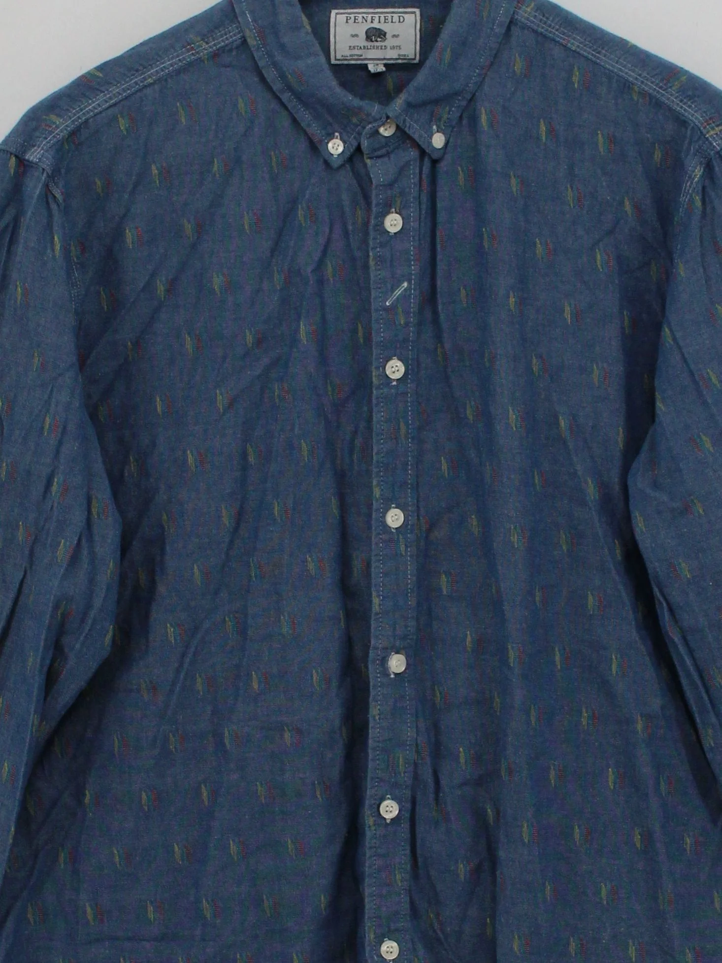 Penfield Men's Shirt L Blue 100% Cotton Basic - Image 3