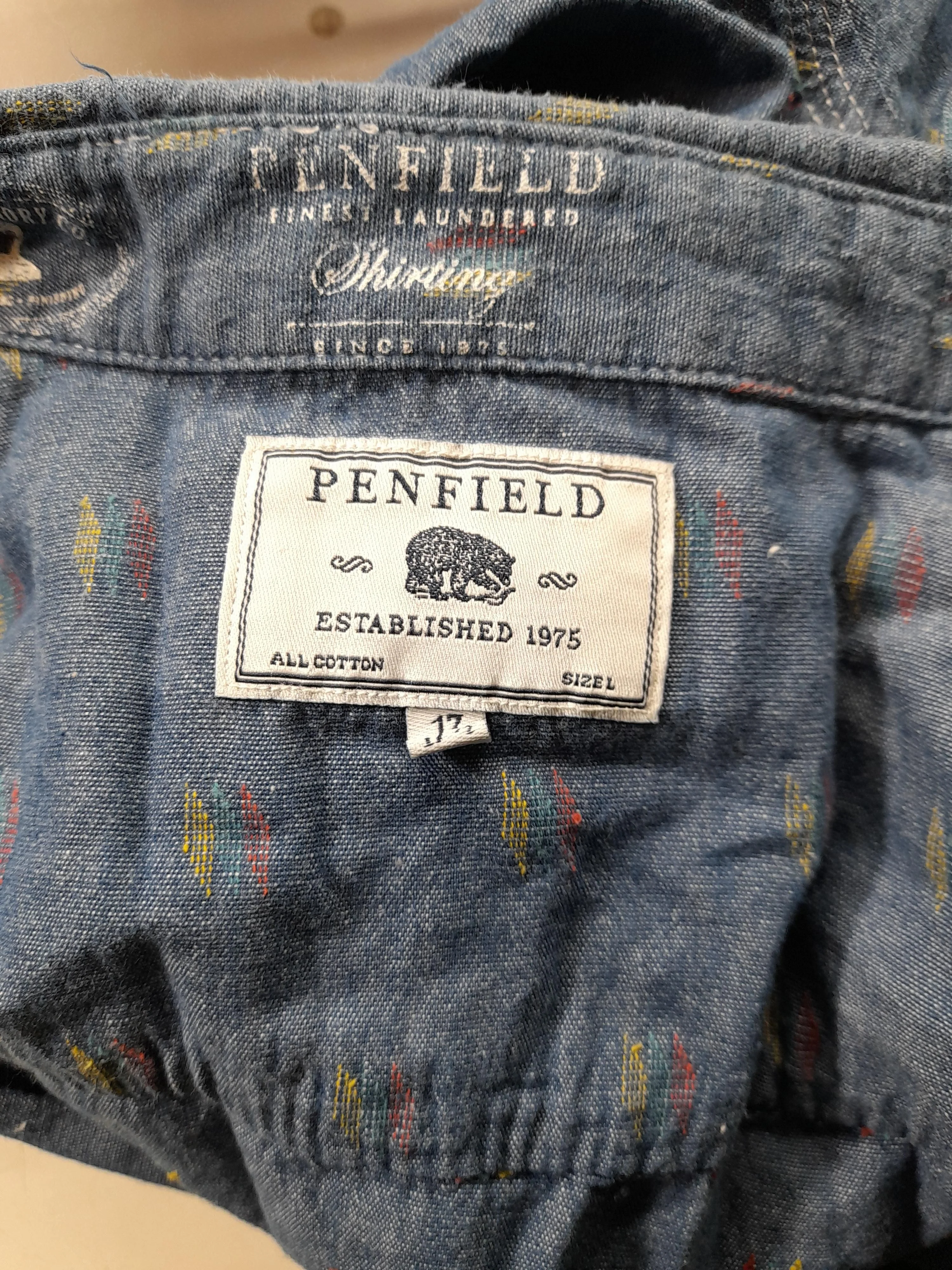 Penfield Men's Shirt L Blue 100% Cotton Basic - Image 5