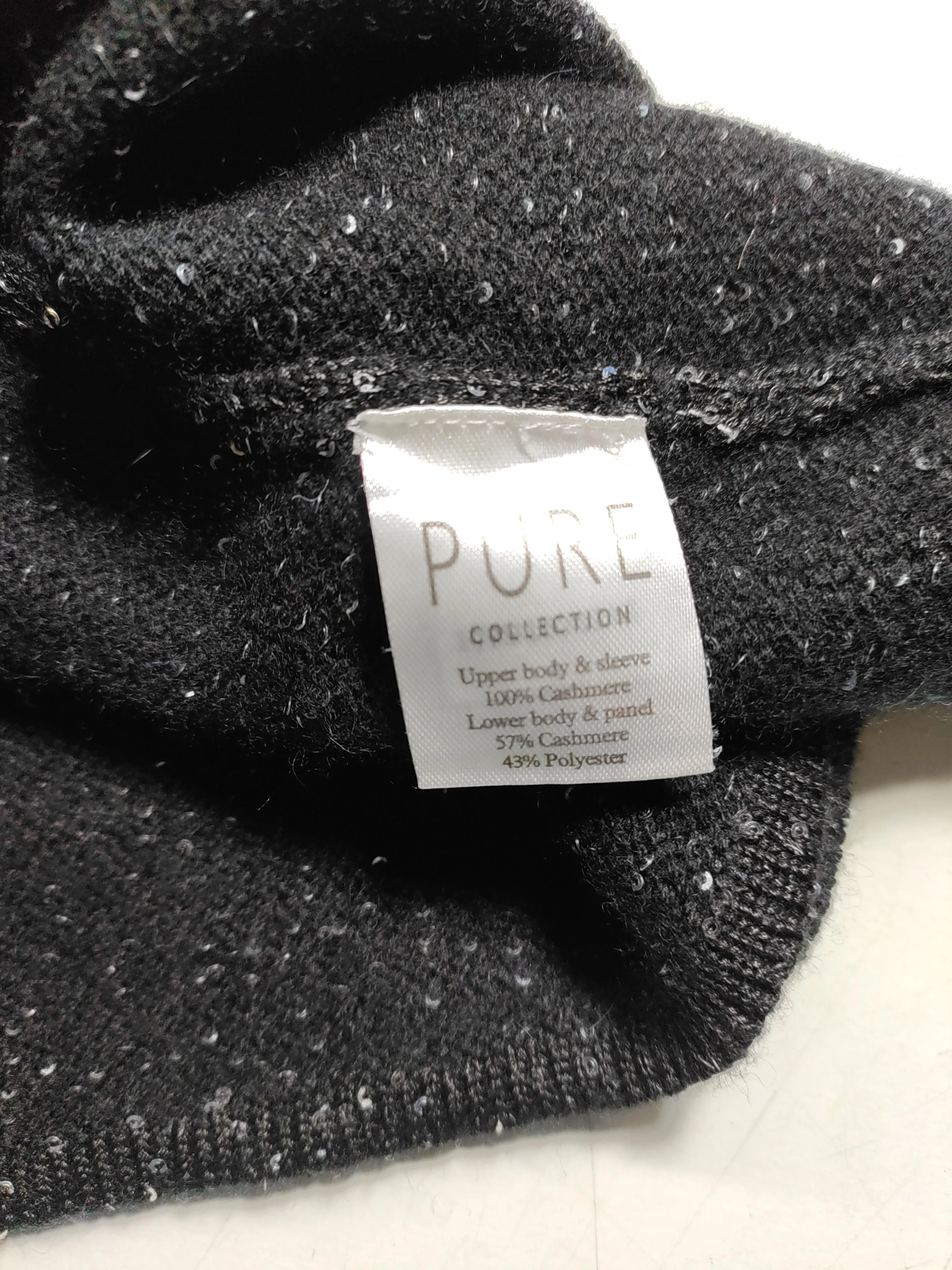 Pure Collection Women's Jumper UK 14 Black Cashmere with Polyester Pullover - Image 7