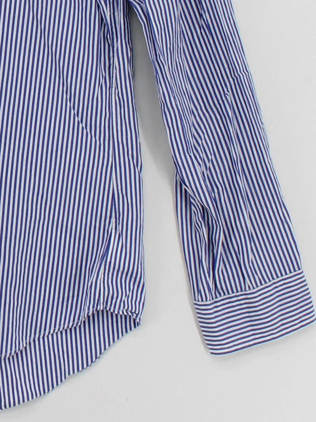 Ralph Lauren Men's Shirt L Blue Striped 100% Cotton Basic - Image 4