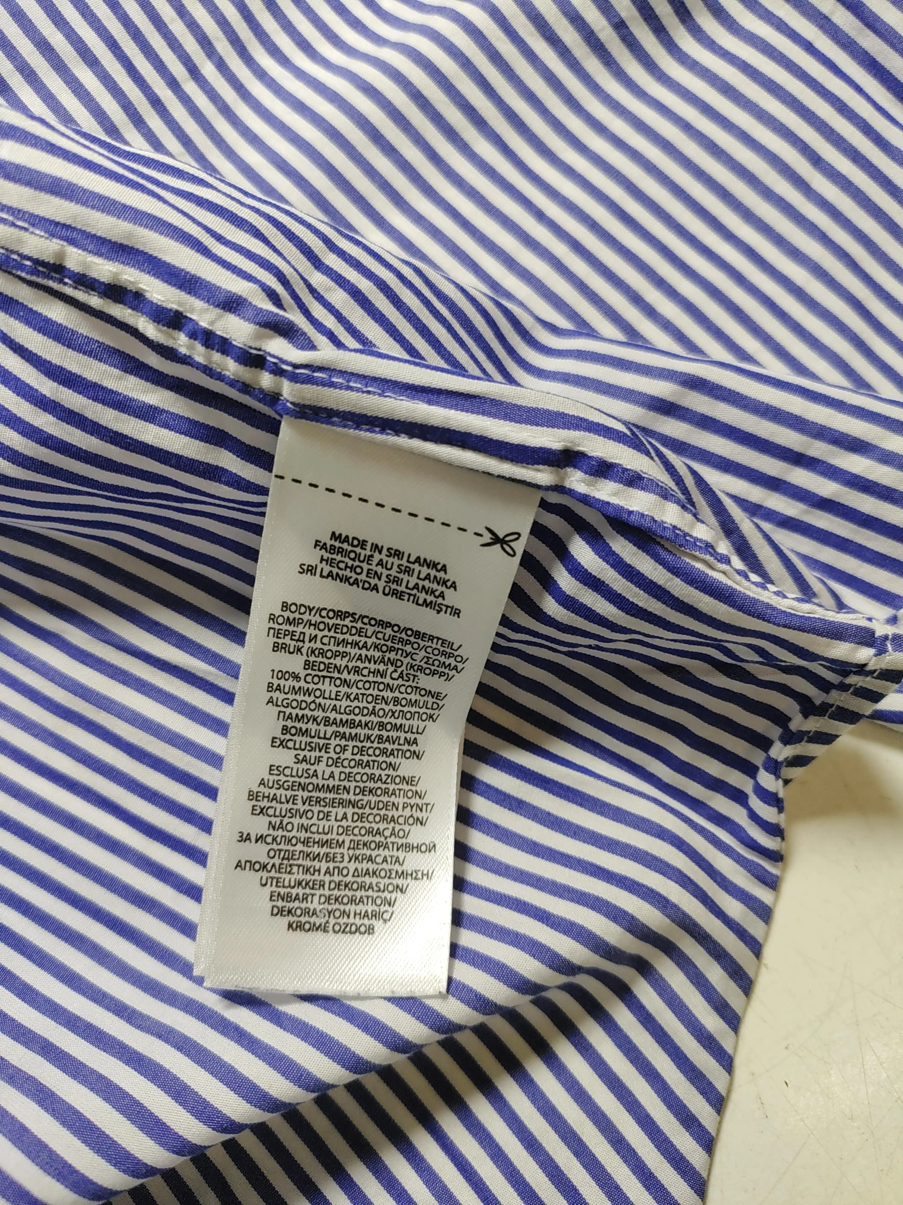 Ralph Lauren Men's Shirt L Blue Striped 100% Cotton Basic - Image 6