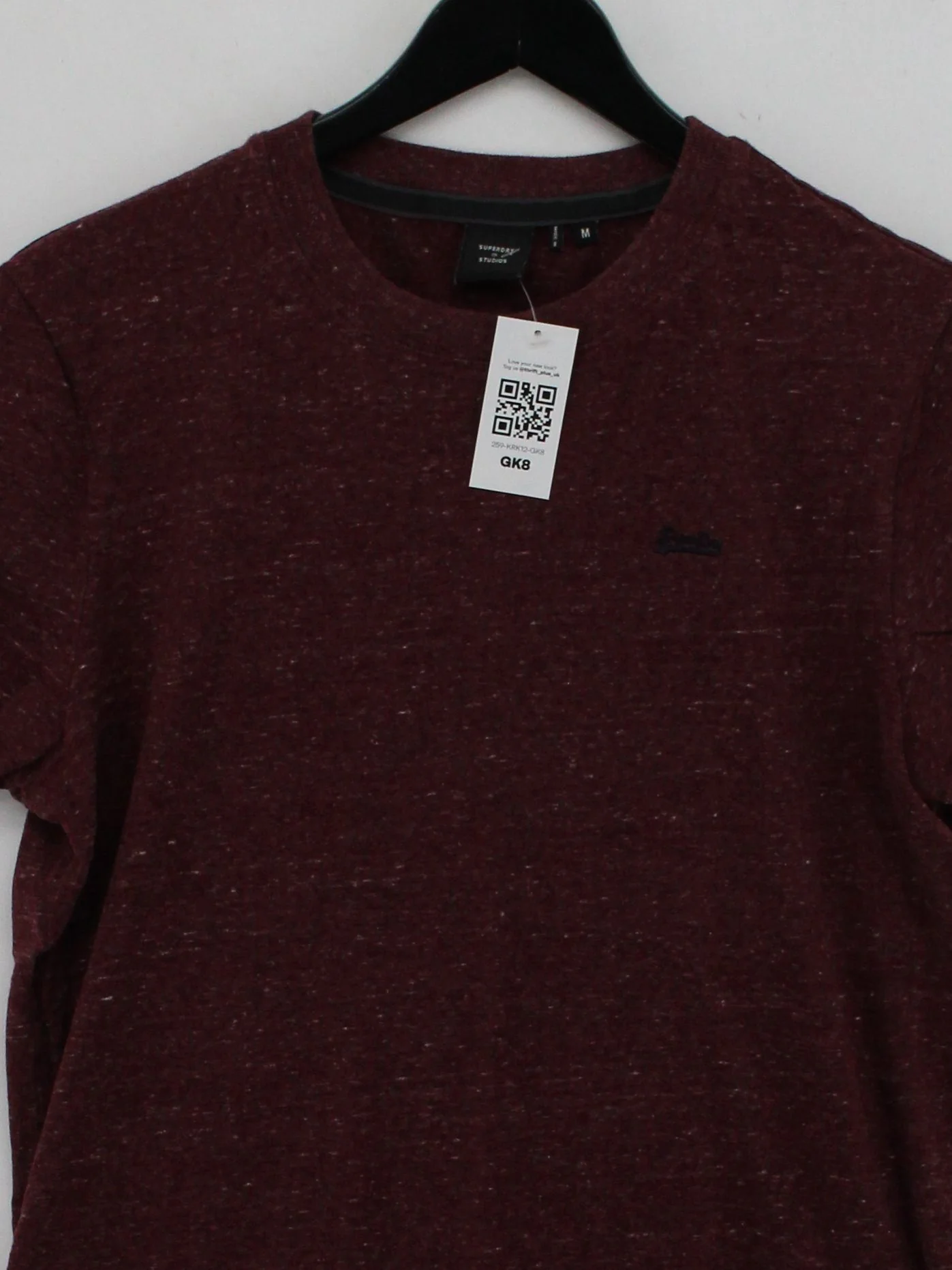 Superdry Men's T-Shirt M Red 100% Cotton Basic - Image 3