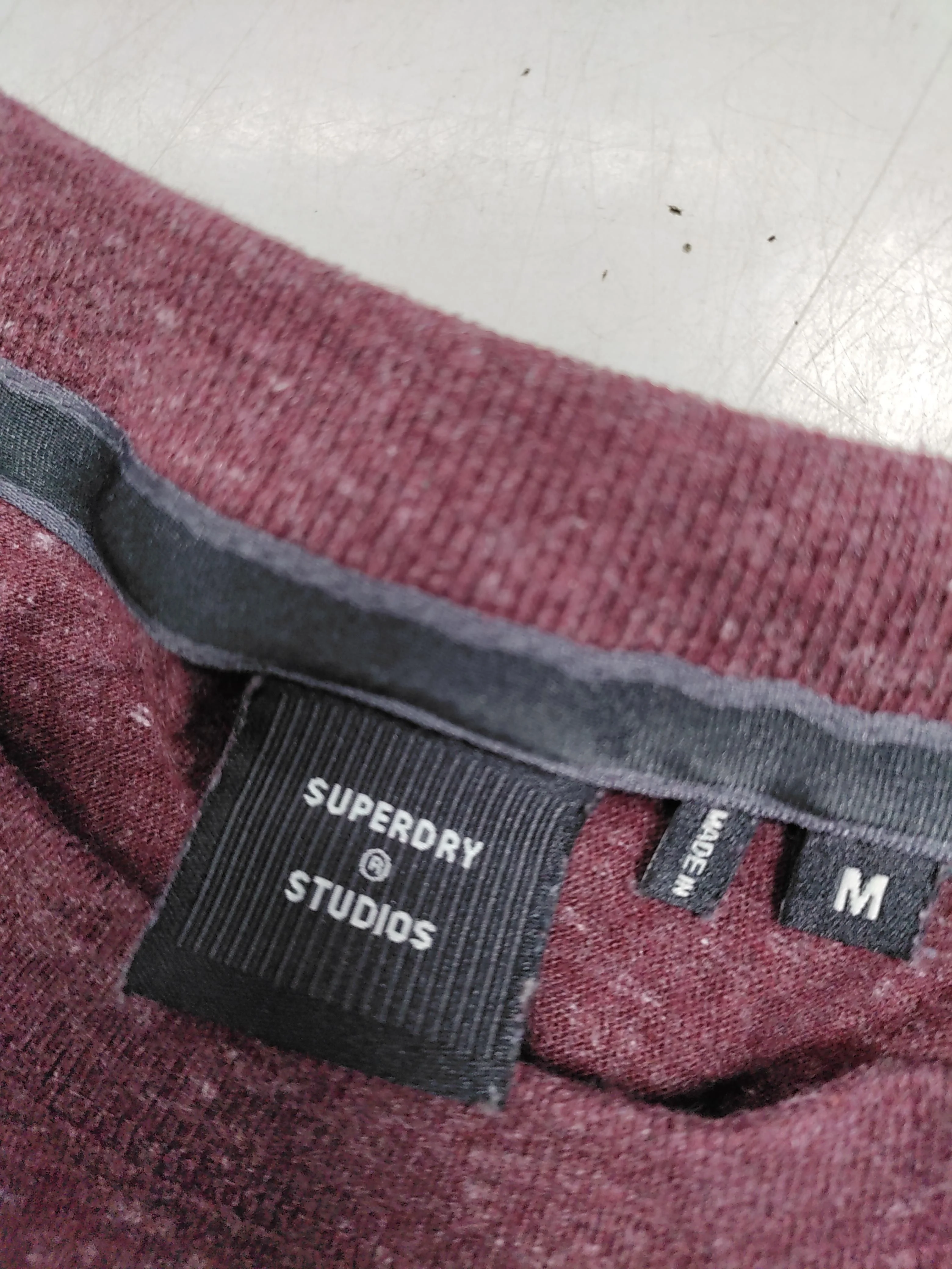 Superdry Men's T-Shirt M Red 100% Cotton Basic - Image 5