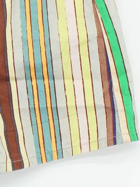 Topshop Women's Shorts UK 10 Multi Striped 100% Cotton Mom - Image 4