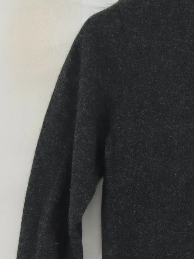 Uniqlo Men's Jumper XS Grey 100% Cashmere Round Neck Pullover - Image 4