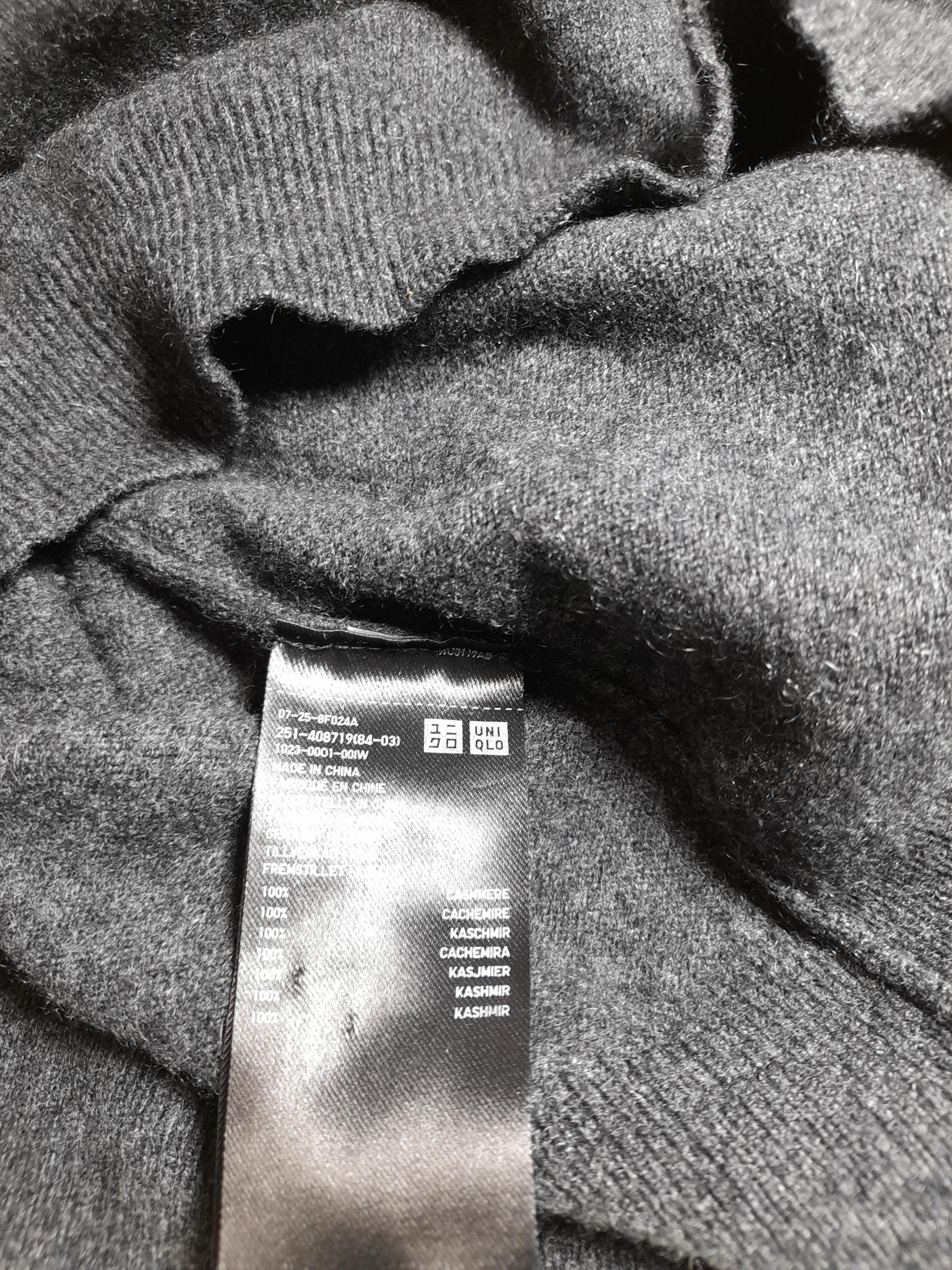 Uniqlo Men's Jumper XS Grey 100% Cashmere Round Neck Pullover - Image 7