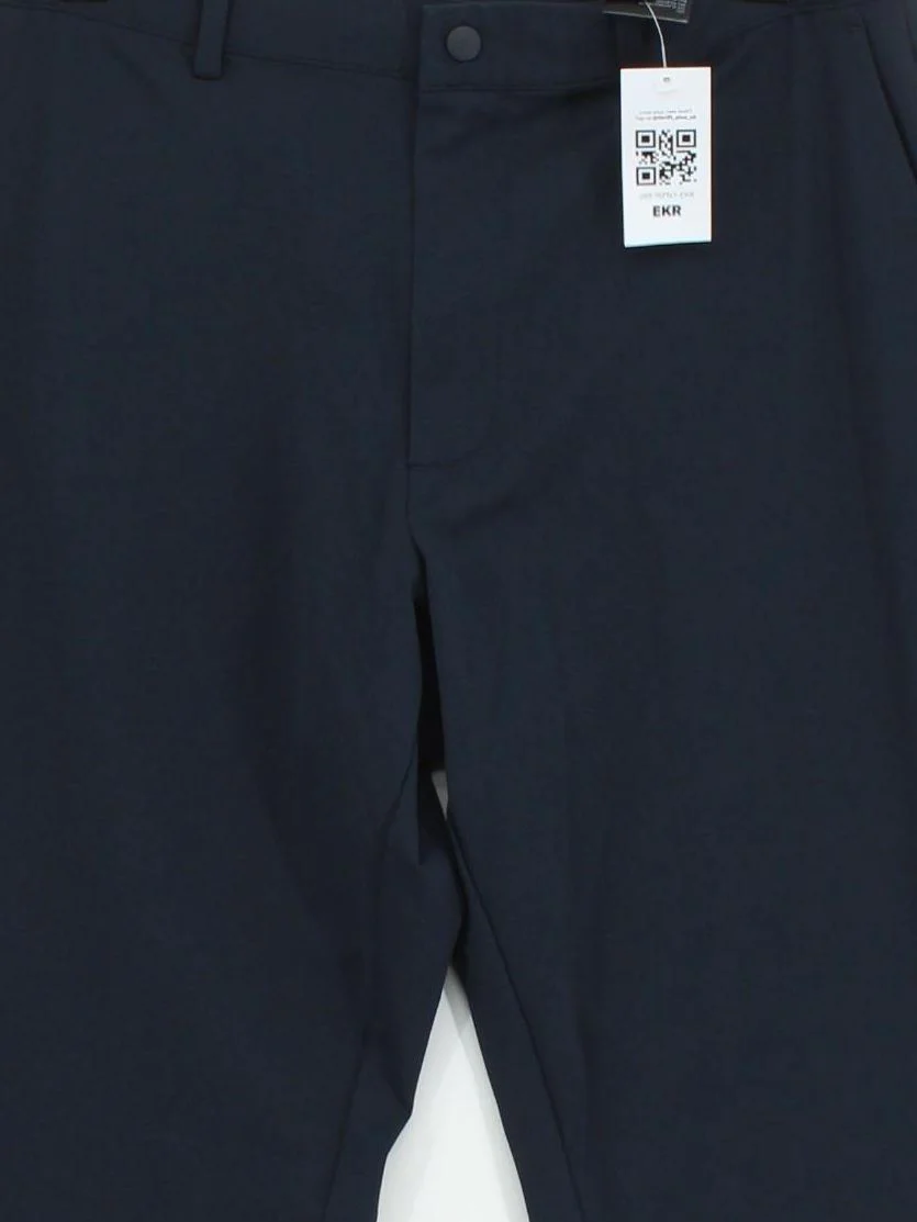 Uniqlo Men's Trousers M Blue Polyester with Polyester Wide-Leg Capri - Image 3