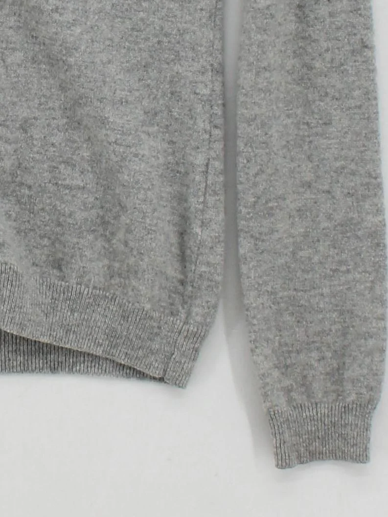Uniqlo Women's Cardigan XS Grey 100% Cashmere V-Neck Cardigan - Image 4