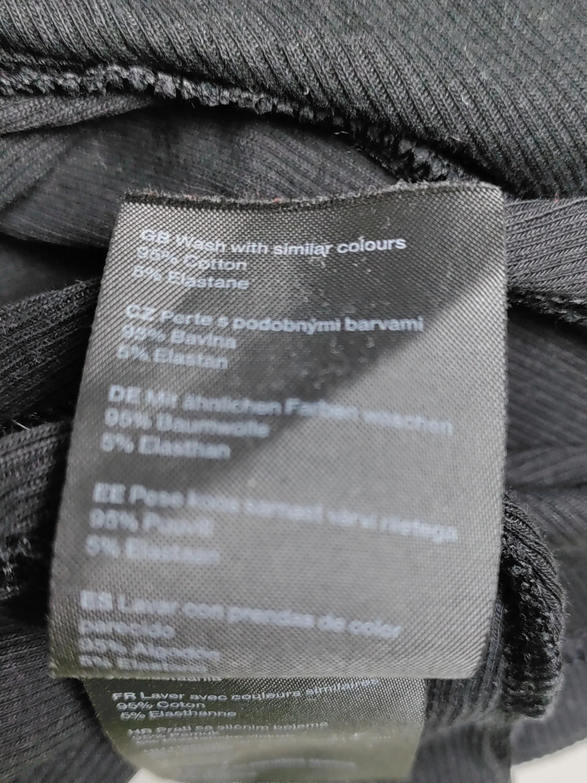 Weekday Women's T-Shirt S Black Cotton with Elastane Basic - Image 6