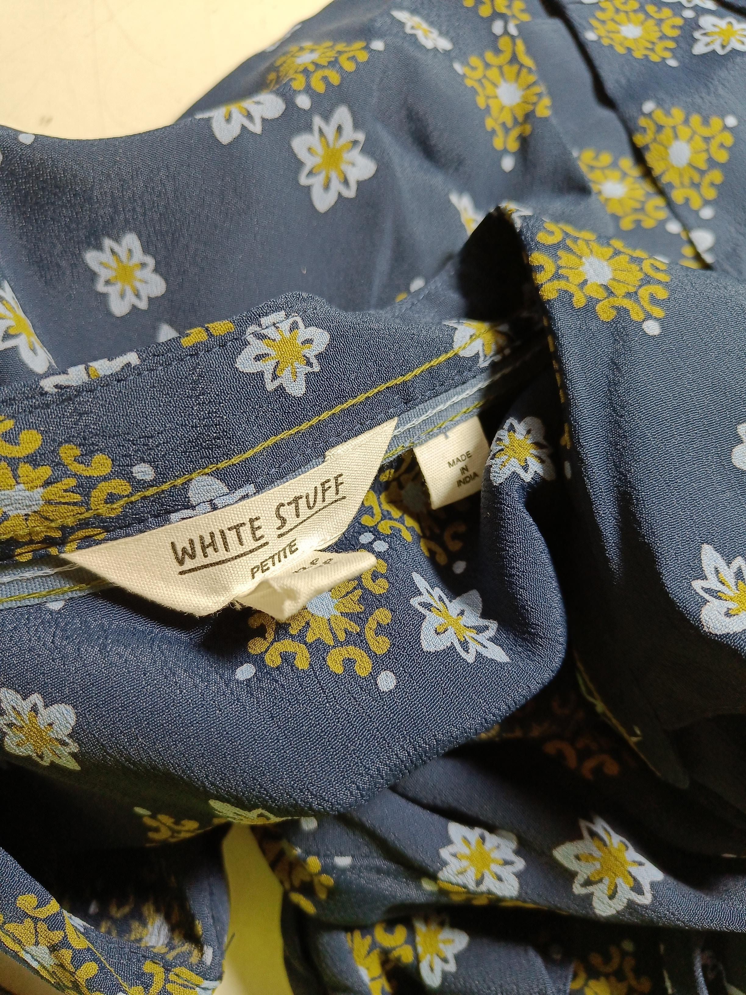 White Stuff Women's Shirt UK 12 Blue 100% Viscose Basic - Image 5